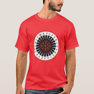 red men's T-shirt with large emblem