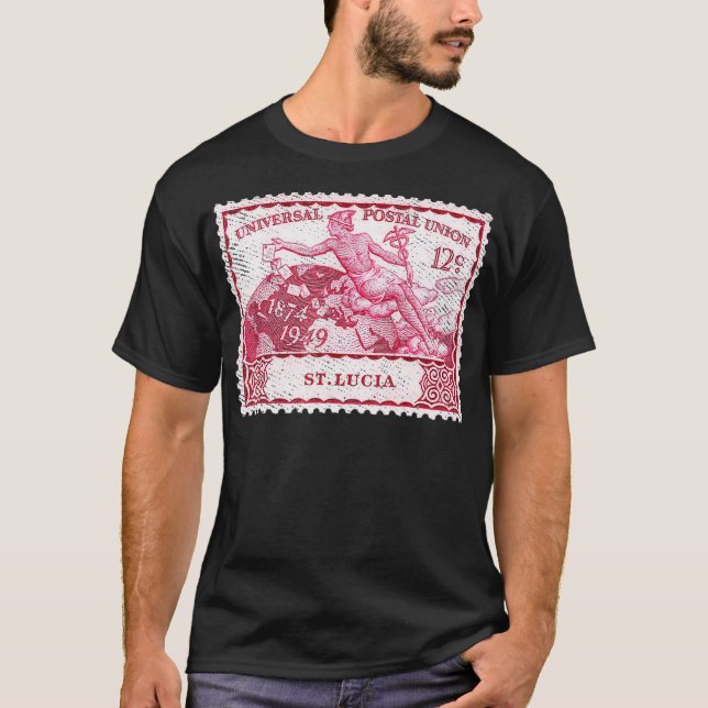 Red mercury stamp  stamp collector philatelist gif T-Shirt (Front)