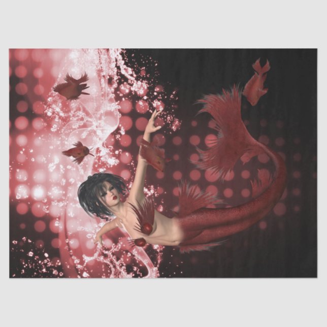 Red Mermaid Tissue Paper (Front)