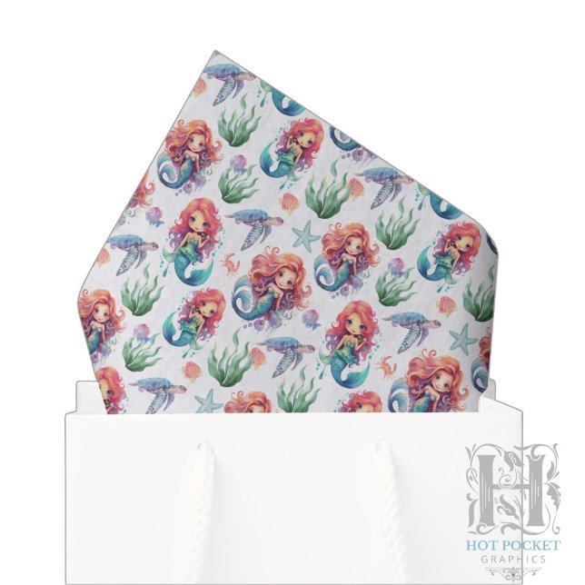 Red Mermaid Tissue Paper (Creator Uploaded)