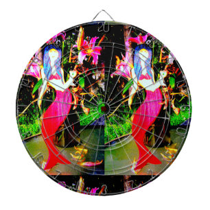 red mermaids partying dartboard