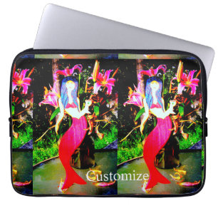 Red mermaids partying Thunder_Cove Laptop Sleeve