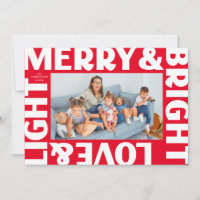 Red Merry and Bright Love and Light Holiday