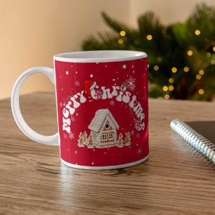 Red Merry Christmas artsy Graffiti Coffee Mug