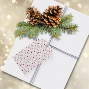 Red Merry Christmas Stars  Gift Tags