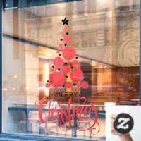 Red Merry Christmas Tree Stars Holiday