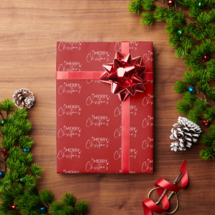 Red Merry Christmas Wrapping Paper