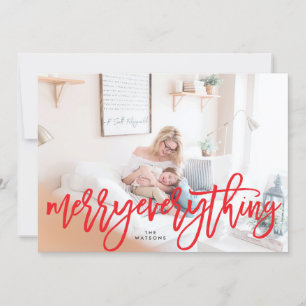 Red Merry Everything Holiday Photo Card