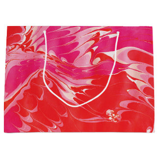Red Merry Marble Large Gift Bag