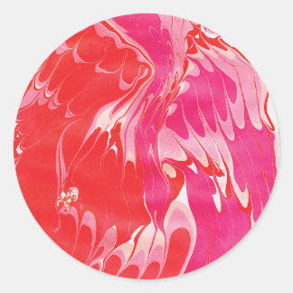 Red Merry Marble Sticker