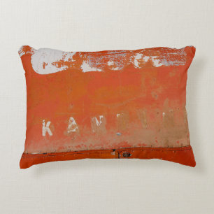 Red metal case decorative cushion