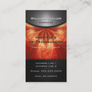 Red Metallic Elegance with QR code vertical Business Card