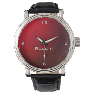 Red Metallic Gradient Monogram Watch