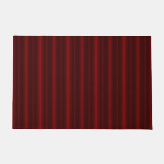 Red Metallic Stripes Doormat (Front)