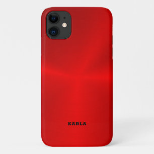 Red metallic texture look iPhone 11 case