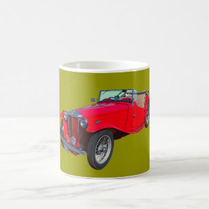 Red MG Convertible Antique Sportscar Coffee Mug
