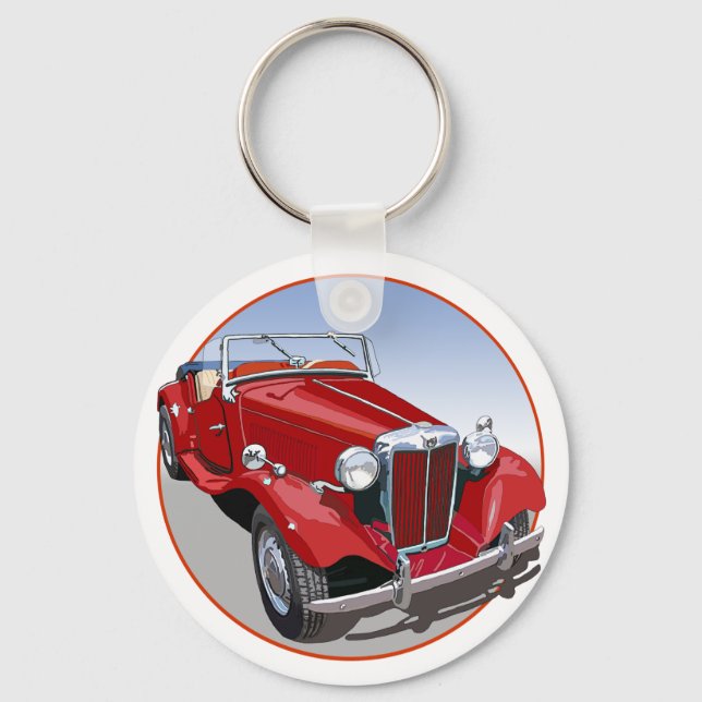 Red MG TD Key Ring (Front)