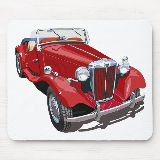 Red MG TD Mouse Pad (Front)