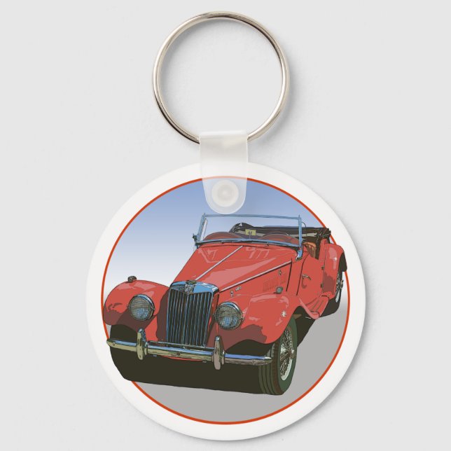 Red MG TF Key Ring (Front)