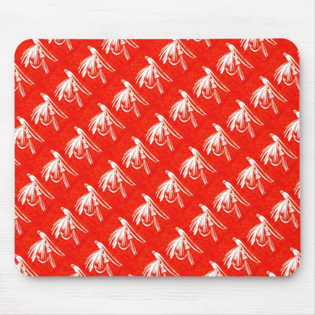 "Red Midge Tiled" Trout Fly Mousepad (Front)