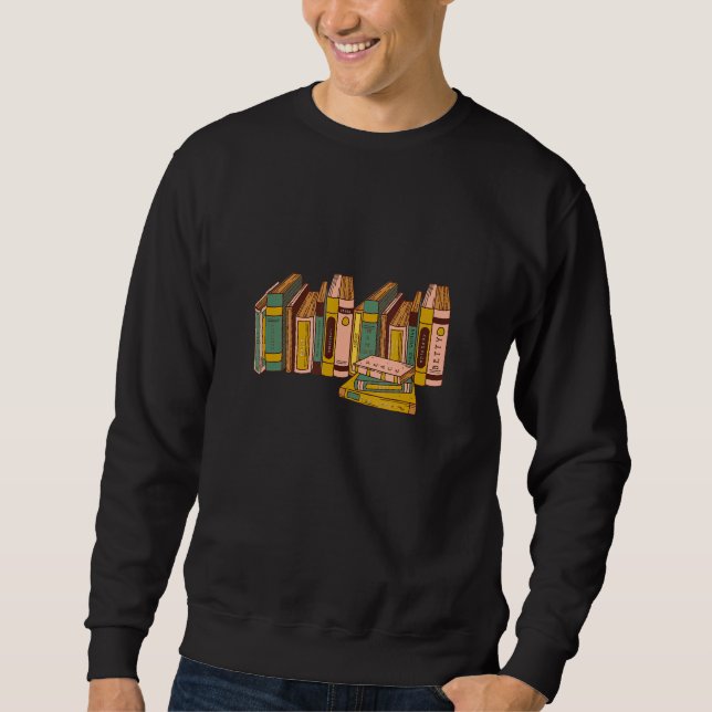 Red MidnIght Music ALbum As Books Reading Sweatshirt (Front)