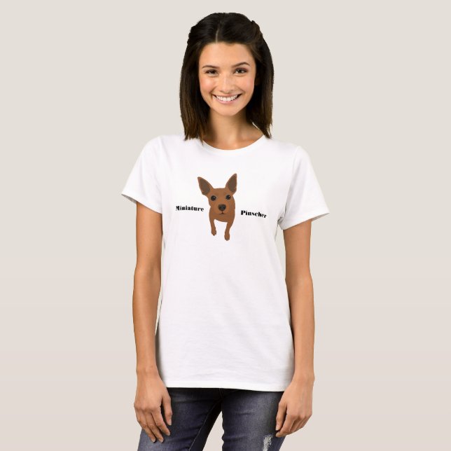 Red Min Pin Miniature Pinscher Women's T-Shirt (Front Full)