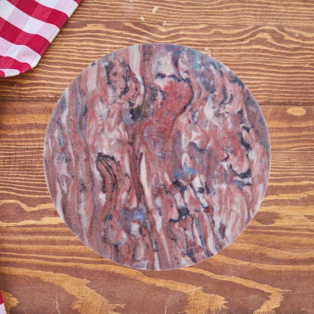 Red Mineral Stone Abstract Pattern Cutting Board (In Situ)