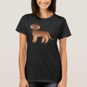 Red Mini Goldendoodle Cute Cartoon Dog T-Shirt