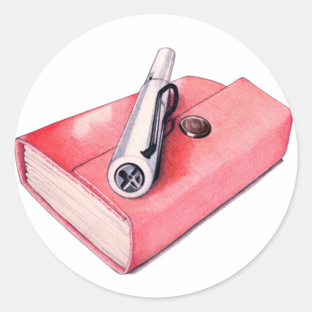 Red Mini Sketchbook Sticker (Front)