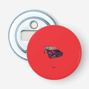Red Minimalistic Custom Photo Name Personalised Bottle Opener