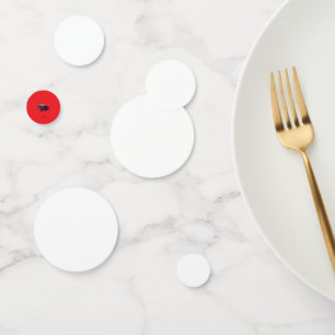Red Minimalistic Custom Photo Name Personalised Confetti