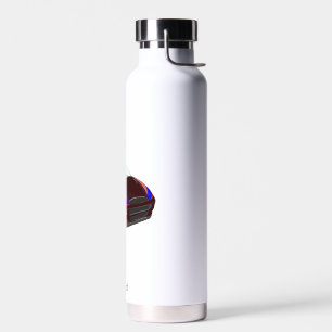 Red Minimalistic Custom Photo Name Personalised Water Bottle