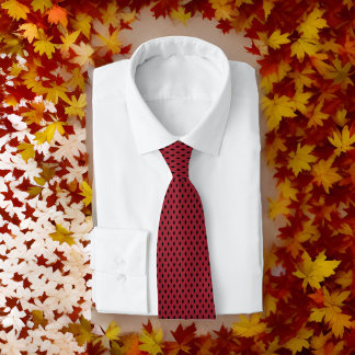Red Mirror Diamond Black Business Tie