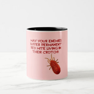 Red mite Two-Tone coffee mug