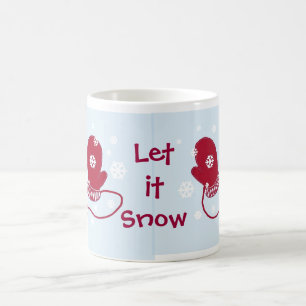 Red Mittens - Let it Snow Coffee Mug