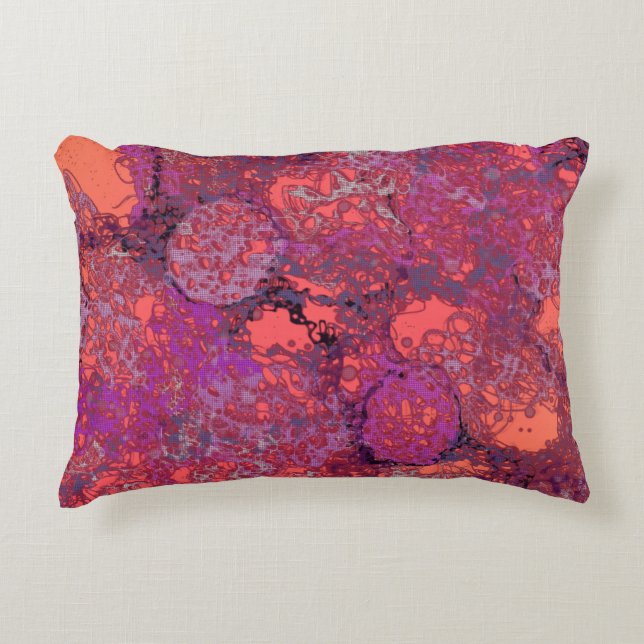 Red mix decorative cushion (Front)