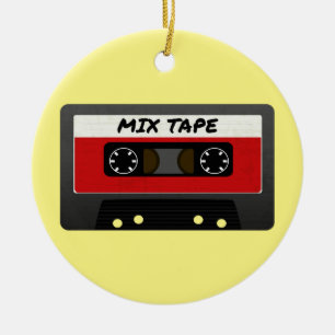Red Mix Tape - 80s And 90s Retro Inspired Gift Ceramic Tree Decoration