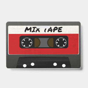 Red Mix Tape - 80s And 90s Retro Inspired Gift ID Badge
