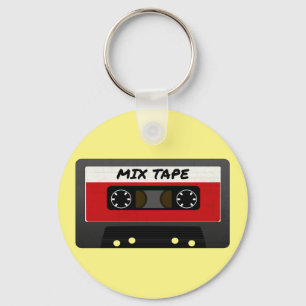Red Mix Tape - 80s And 90s Retro Inspired Gift Key Ring