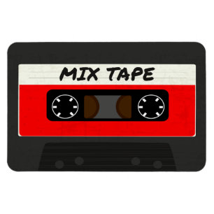 Red Mix Tape - 80s And 90s Retro Inspired Gift Magnet