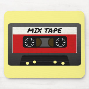 Red Mix Tape - 80s And 90s Retro Inspired Gift Mouse Pad