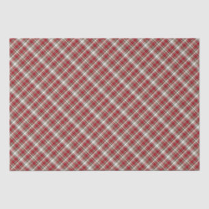 Red, Mocha & Cream Plaid Tissue Paper