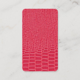 Red Mock Leather iPhone Style Business Card