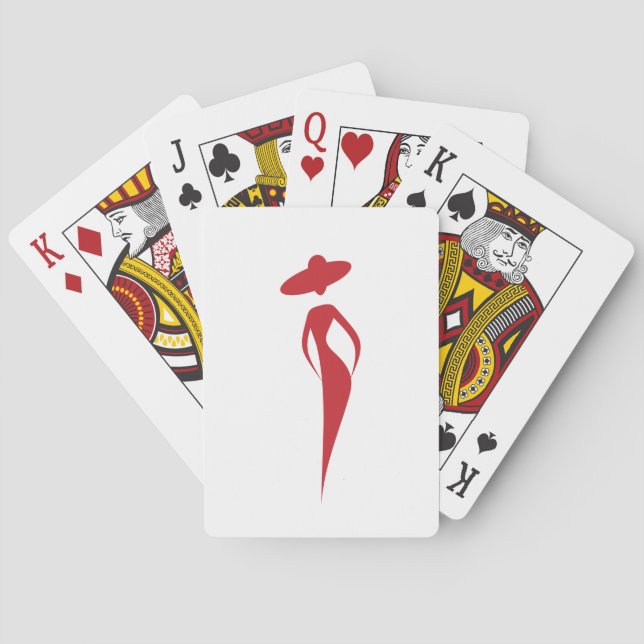 Red Model Playing Cards (Back)