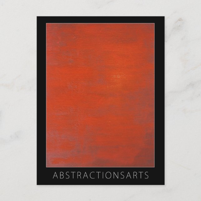 Red Modern Art Postcard (Front)