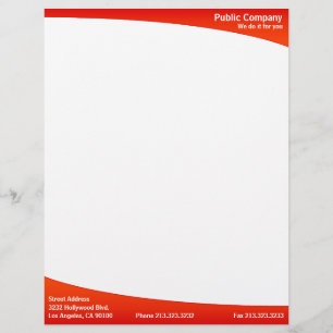 Red Modern Elegant Customised Letterhead