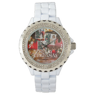 Red Modern elegant family christmas customise Watch