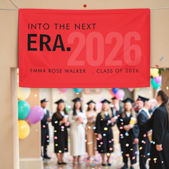 Red Modern Era Class of 2026 Graduation Banner (Creator Uploaded)