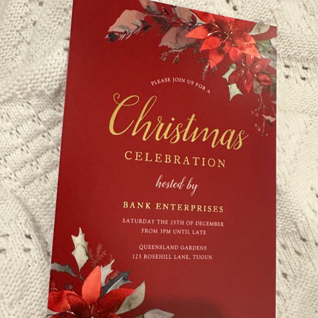 Red Modern Festive Corporate Christmas Party Gold (Creator Uploaded)