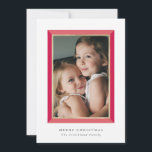 Red Modern Frame Christmas Photo Card<br><div class="desc">This 5" x 7" Christmas card features a simple,  chic border to frame your beautiful photo. The backer includes space to add a personal message or additional photos.</div>
